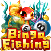Bingo Fishing icon with a bingo ball on a hook