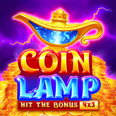 Coin Lamp slot icon with a glowing oil lamp and coins
