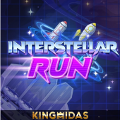 Interstellar Run icon with a rocket racing past planets