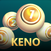 Keno icon with a numbered ball board