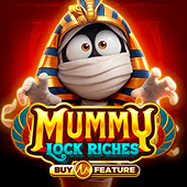 Mummy Lock Riches slot icon with a wrapped mummy