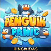 Penguin Panic icon with a sliding cartoon penguin