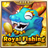 Royal Fishing icon with a crowned crab and cannon
