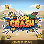 Toon Crash icon with cartoon blocks tumbling